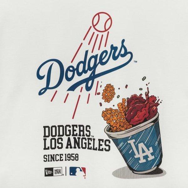 New Era Mlb La Dodgers Cheering Food T shirT Off whiTe 14536500