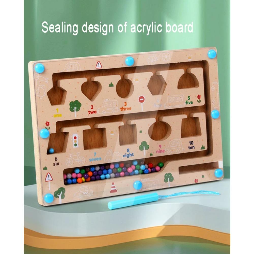 Montessori Magnetic Maze Sorting Board Kid Color Number Cognitive Matching Sensory Game Fine Motor Training Education Parish Toy