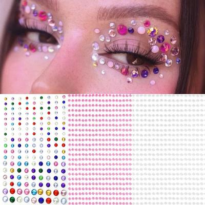 Werkzeuge Gesicht Strasssteine Aufkleber Eyeliner Abziehbilder Körper Bunt Gesicht Tattoos Aufkleber