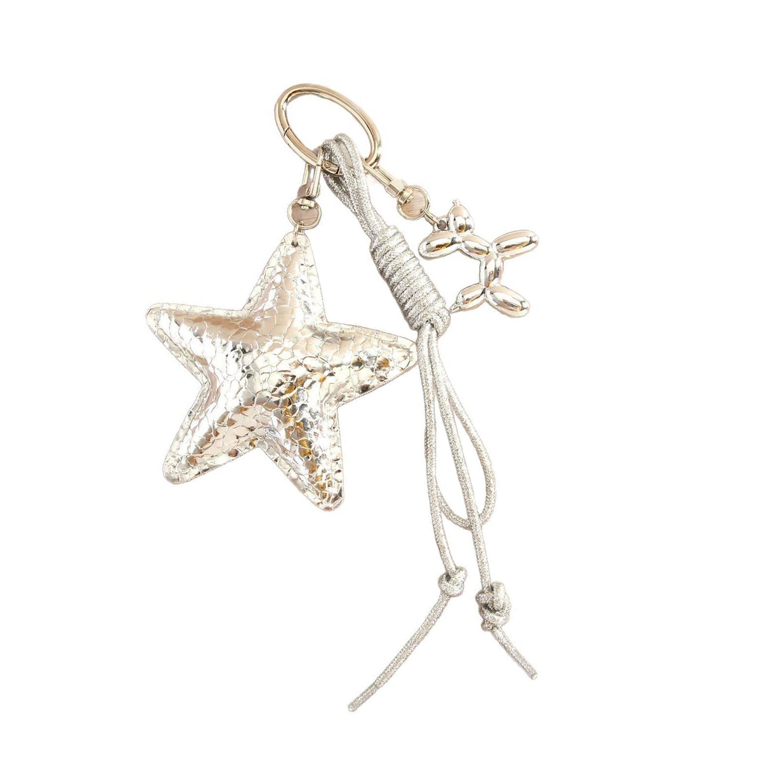 

Stylish Star Beaded Bag Accessory With Strong Polyester Rope Fashion Accessories For Purse Keychain Or Car Ornament