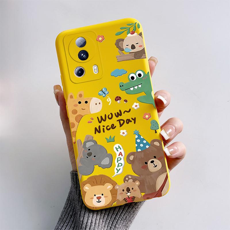 For Xiaomi 13 Lite Civi2 Phone Case Cute Cartoon Cat Fox Soft Silicone Bumper Cover For Xiaomi13 Lite Xiaomi Civi 2 Fundas Shell