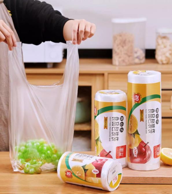 Household disposable vest fresh-keeping bag and tote bag