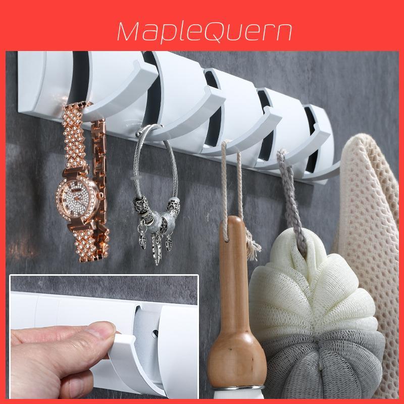 Ganci adesivi da parete in alluminio, moderni ed eleganti, colore bianco latte, diverse opzioni