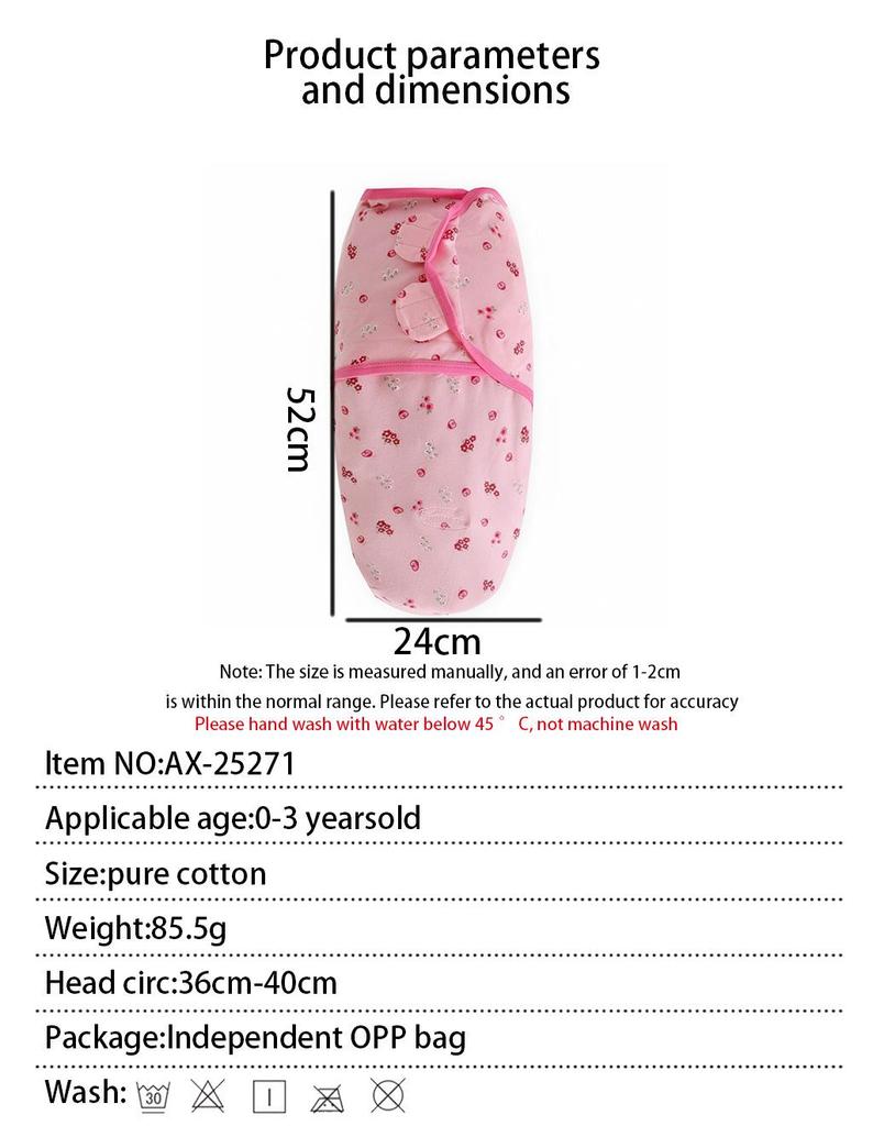 Newborn Pure Cotton Cartoon Swaddle & Sleeping Bag, Class A