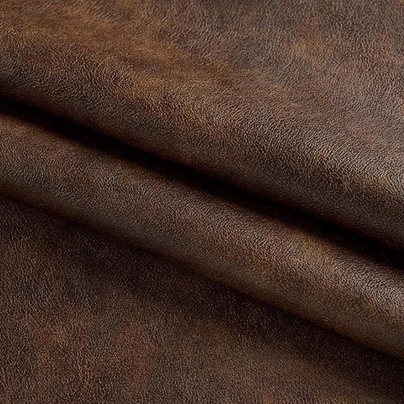 50x140cm Retro PU Leather Fabric Waterproof Trendy for Sewing Leather Jacket Skirt Bag Sofa Release Materials