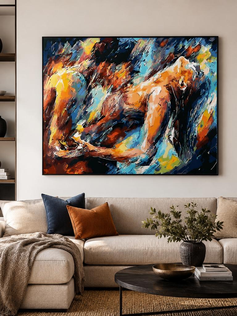 Painting By Numbers Pictures To Paint - Abstraction, Passion 50X40