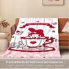 1pc Flannel My Melody, Tea Cup, Cute MouseThrow Blanket, Cartoon Truck Pattern Printed Blanket, Warm Cozy Soft Blanket For Couch Bed Sofa Ca