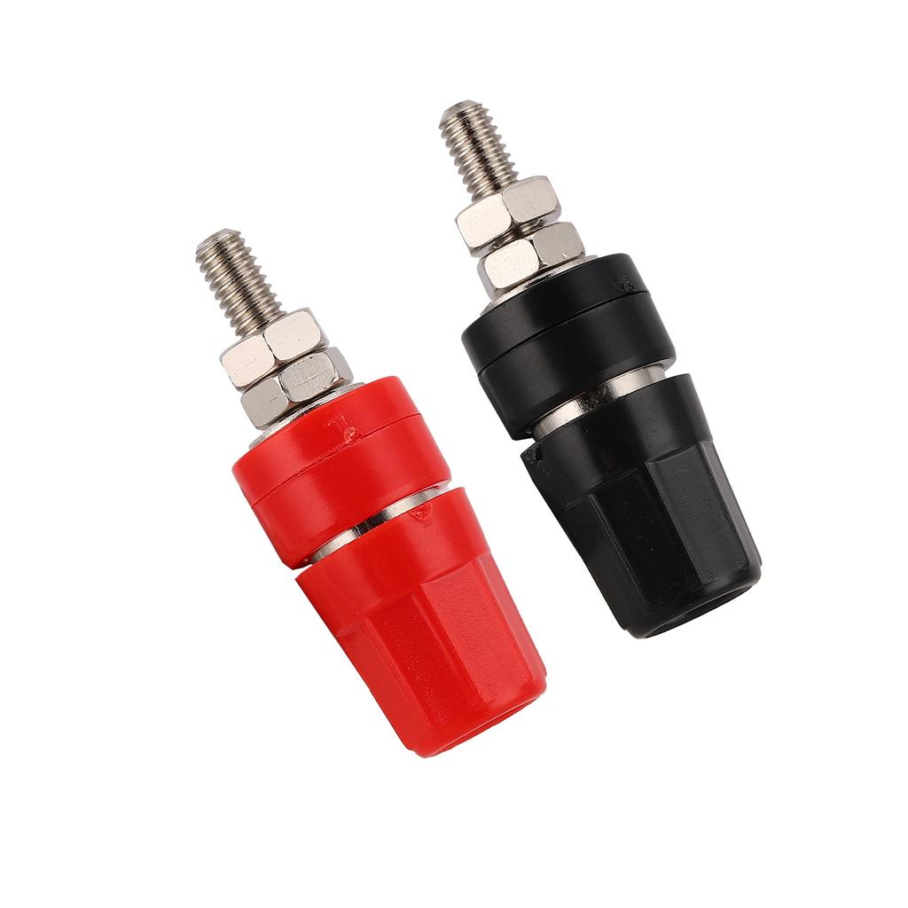 10PCS U50 4mm Copper Terminal Red Black Speaker Connector Amplifier Terminal Audio Hex Terminal