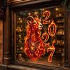 2027 Russian New Sheep Window Stickers Zodiac Glass Decals Home Commercial Decor