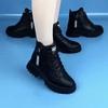 Fashion Fashion Casual Shoes Women New 2024 Winter Warm Plus Velvet All-Match Black Ankle Boots Thick-Soled Cotton Sneakers Zapatillas