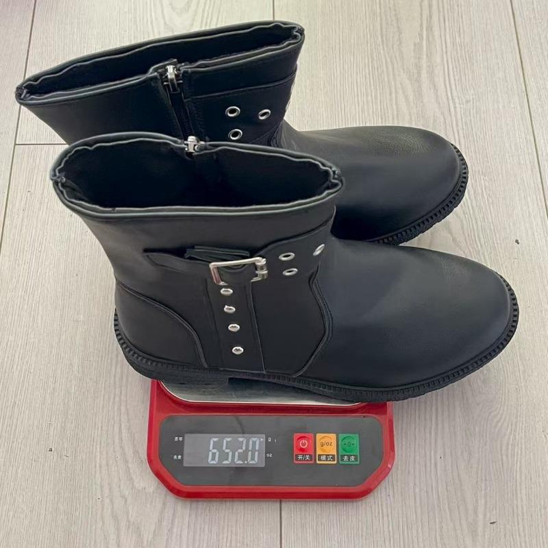 New Retro Shoes, Thick-soled Boots for Women, New Versatile Large-sized Mid-calf Leather Boots for Women