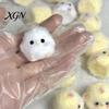 Food-grade Safe Toy 2PCS Squeeze Mini Chick Shape Soft Pinch with Fluffy Handheld Calming Coating Stress Relief Fidget Keychain Pendant