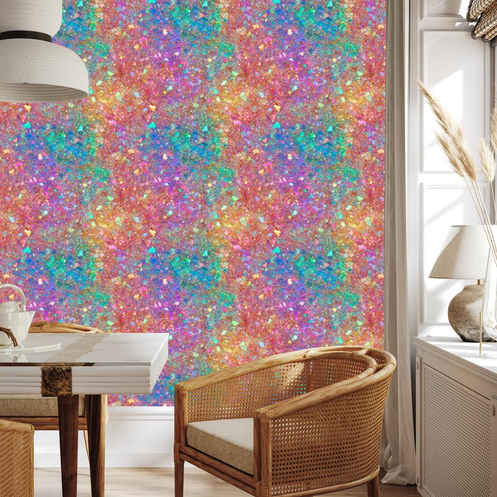 Iridescent Glitter Wallpaper Red, Violet and Purple 50x1000