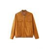Womens Fashion Casual Suede Jacket Loose Fit Workwear Style Baseball Coat