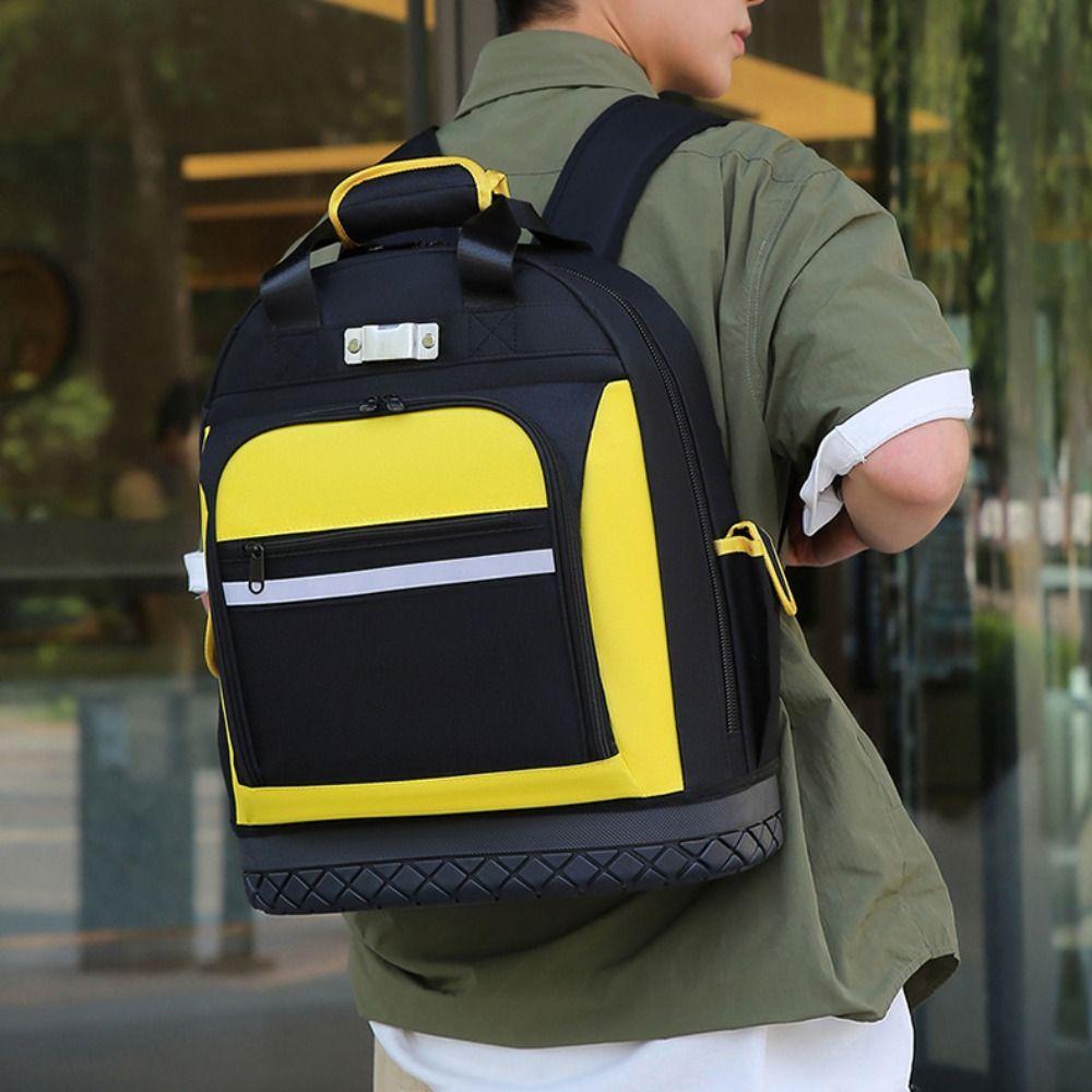 Waterproof Tool Backpack Large Capacity Heavy Duty Tool Organizer Electrician Tool Bag