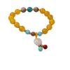 Temple Wufu Agate Bracelet Single Circle Color Duobao Wuxing Crystal Niche Design Simple Jewelry