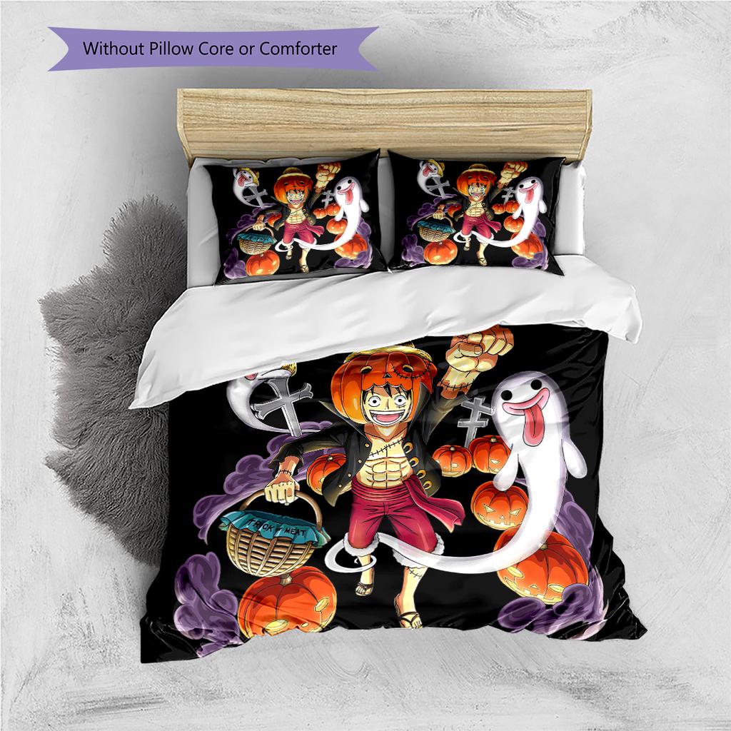 Cartoon Pattern Bedding Quilt Set Quilt Cover Pillowcase Home Decoration Birthday Gift (1 * Duvet Cover + 2 * Pillowcase, Without Core)