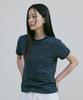 Beleudeunua Fine Stripe Ringer Tee (Navy)