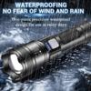 Powerful XHP70 Led Flashlights 5000LM Ultra Bright Tactical Light Emergency Spotlights Telescopic Zoom Light Built-in Battery