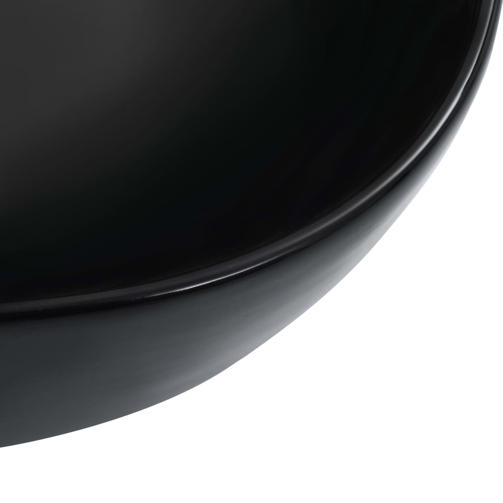 Wash Basin 45.5 X 32 X 13 Cm Ceramic Black