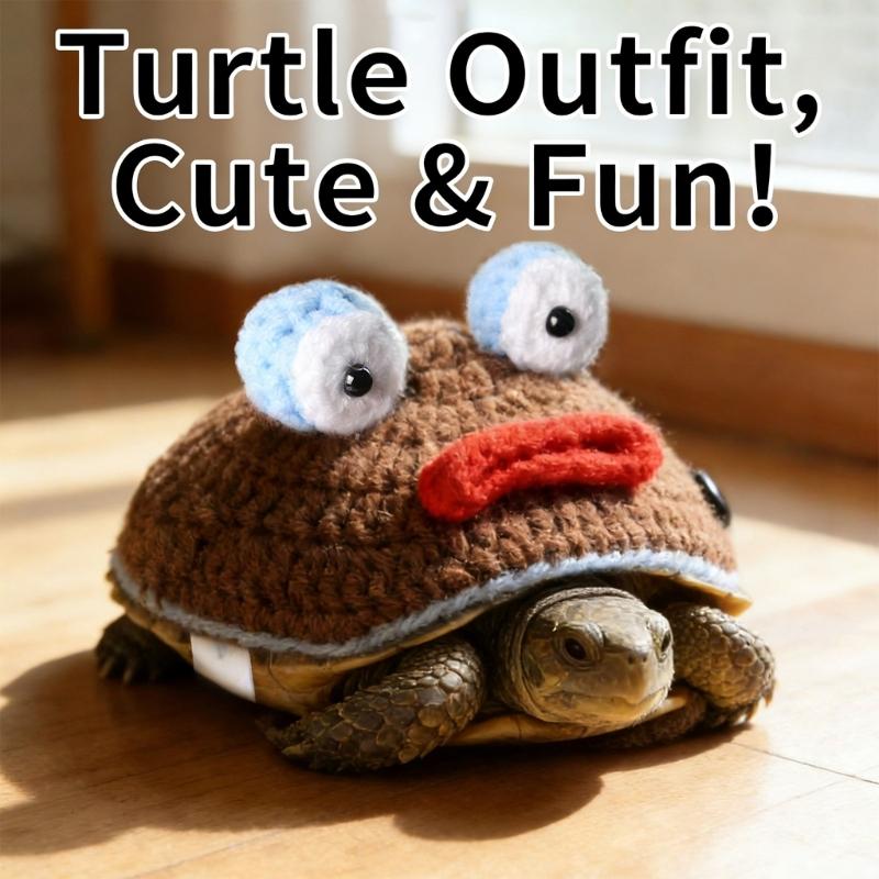 Frogs Styles Pet Turtles Clothing Elastics Fabric Machine Washable Knitted Frogs Costume For Reptiles Lover