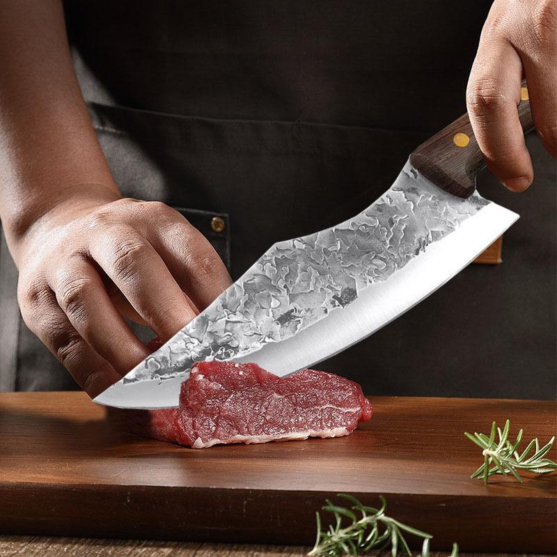 Professional Kitchen Chef Knife Forged Multipurpose Butcher Knife Stainless Steel Cutting Utility Cleaver Vegetable Chopper Fish