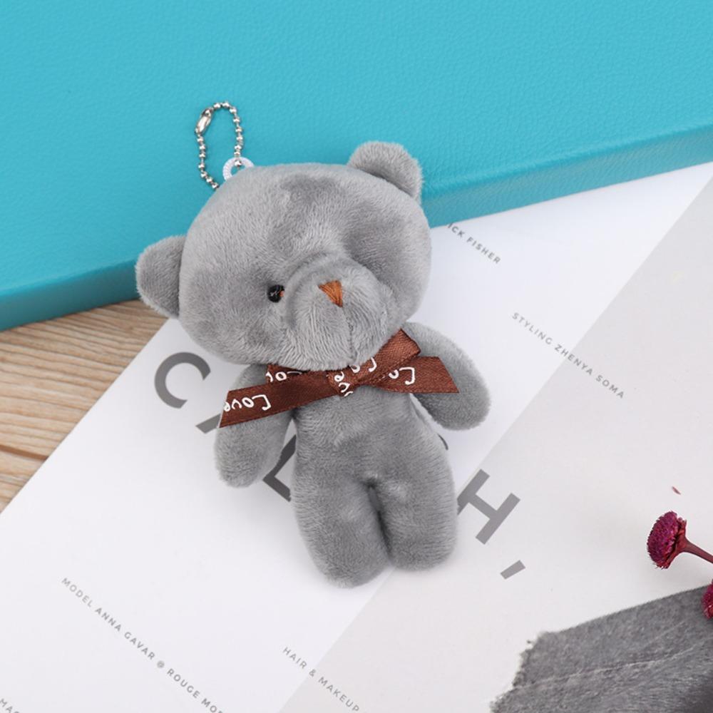 Pendant Ornaments Bag Pendant Stuffed Toy Siamese Bear Doll Bear Plush Toy Bear Plush Keychain
