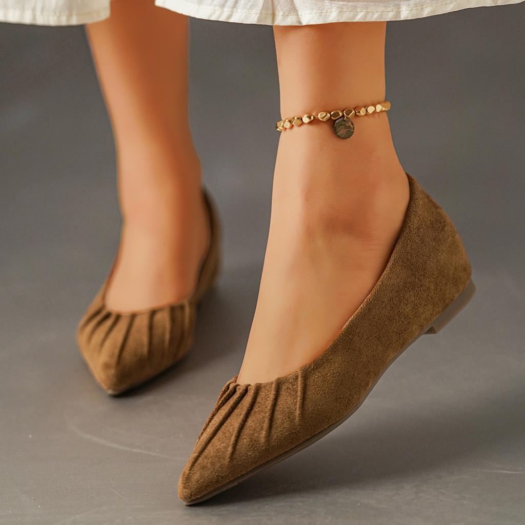 Women Flats French Folded Retro Low Cut Shoes Versatile Flat Bottom Women Single Shoes Autumn Style Comfortable Flats Loafers