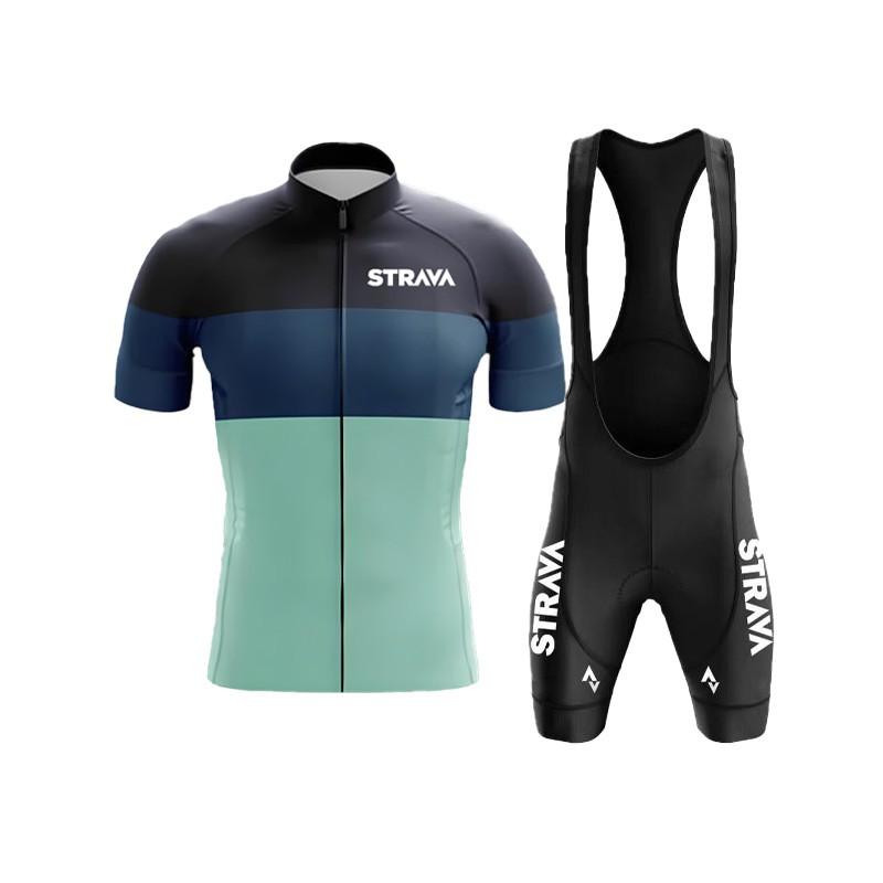 Mens Cycling Jersey Set Breathable Quick-Dry Short Sleeve Bike Sportwear Fit Comfortable