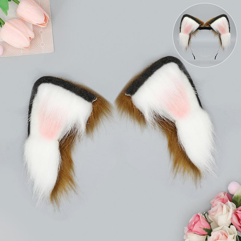 Rechargeable simulated animal ear headgear props Removable headband Movable cat ear hair accessories Electric cat ear headband