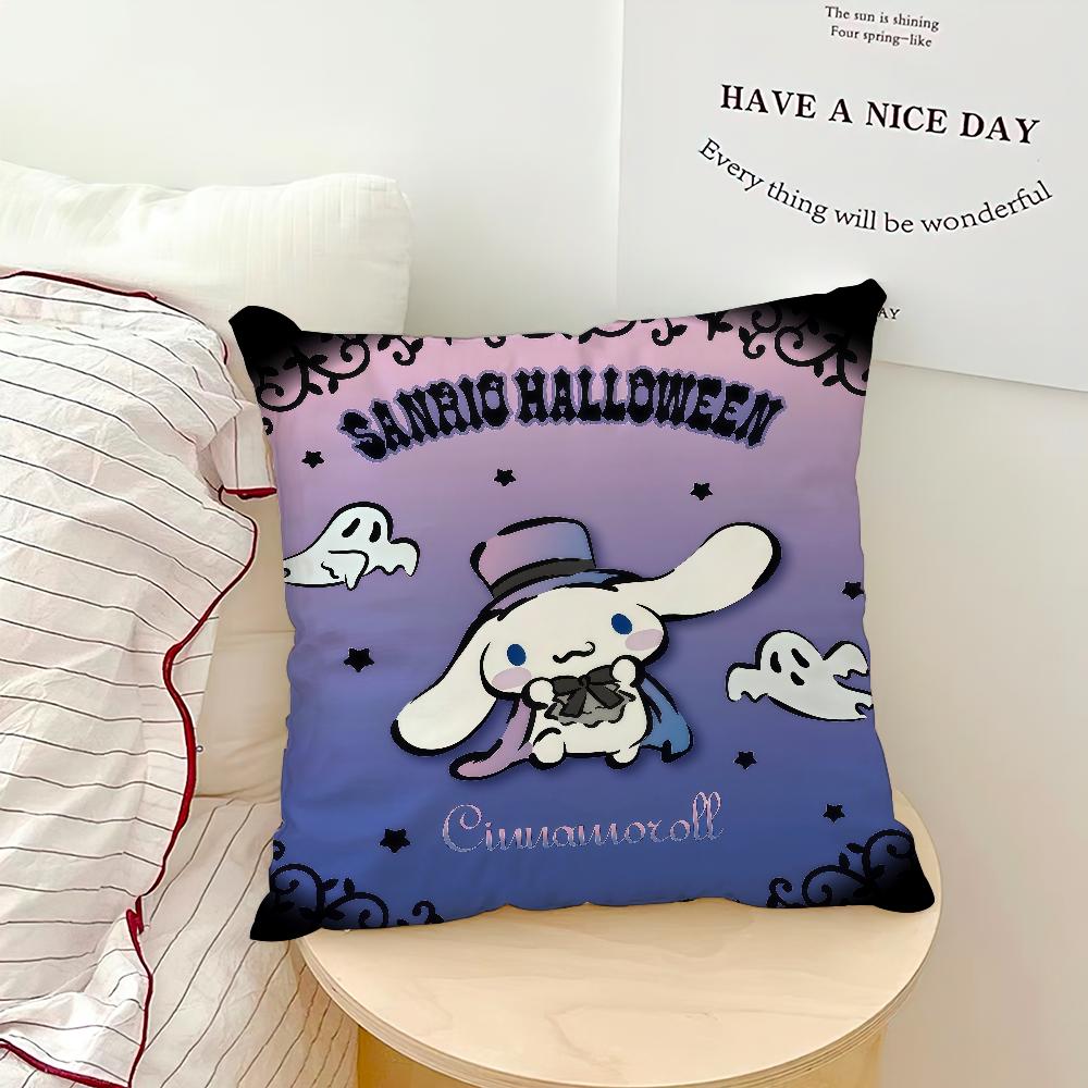 Cushion Cover Soft Pillow Art Case For Sro Sofa Living Room Halloween C-Cinnamoroll Home Kawaii Decor Protective Cartoon Covers
