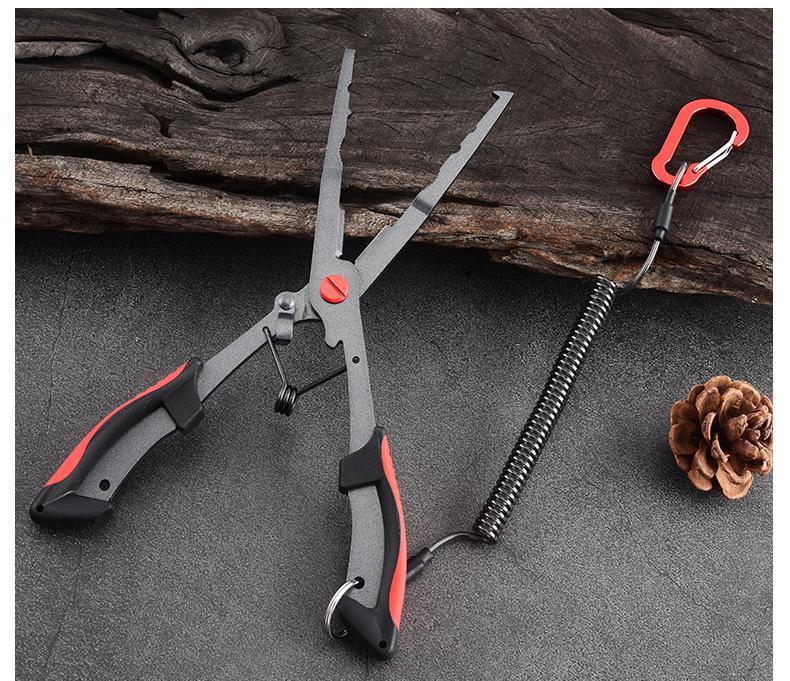 Pinze da Pesca Multifunzione: Rivestito in Teflon, Resistente alla Corrosione, Rimuovi Amo, Taglia Filo, Controllo Pesce, Pinze per Esche.