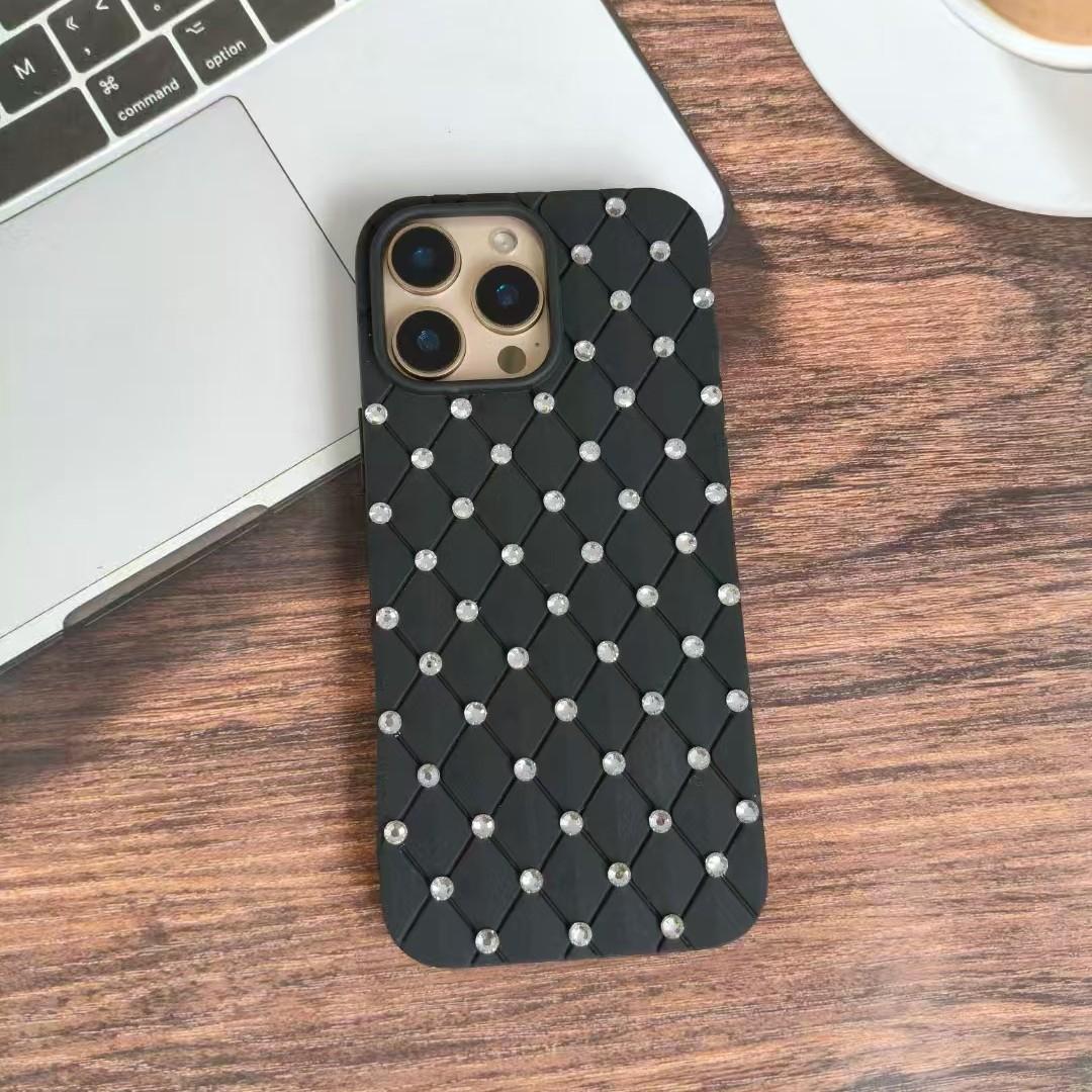 

Подходит для iPhone16promax Point Diamond Star Diamond Grid Apple 15/14 Противоударный защитный чехол Apple 11 чёрный