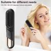 USB Rechargeable Electric Hair Brush Anti-Scald Design Hot Comb Straightener  Home Use
