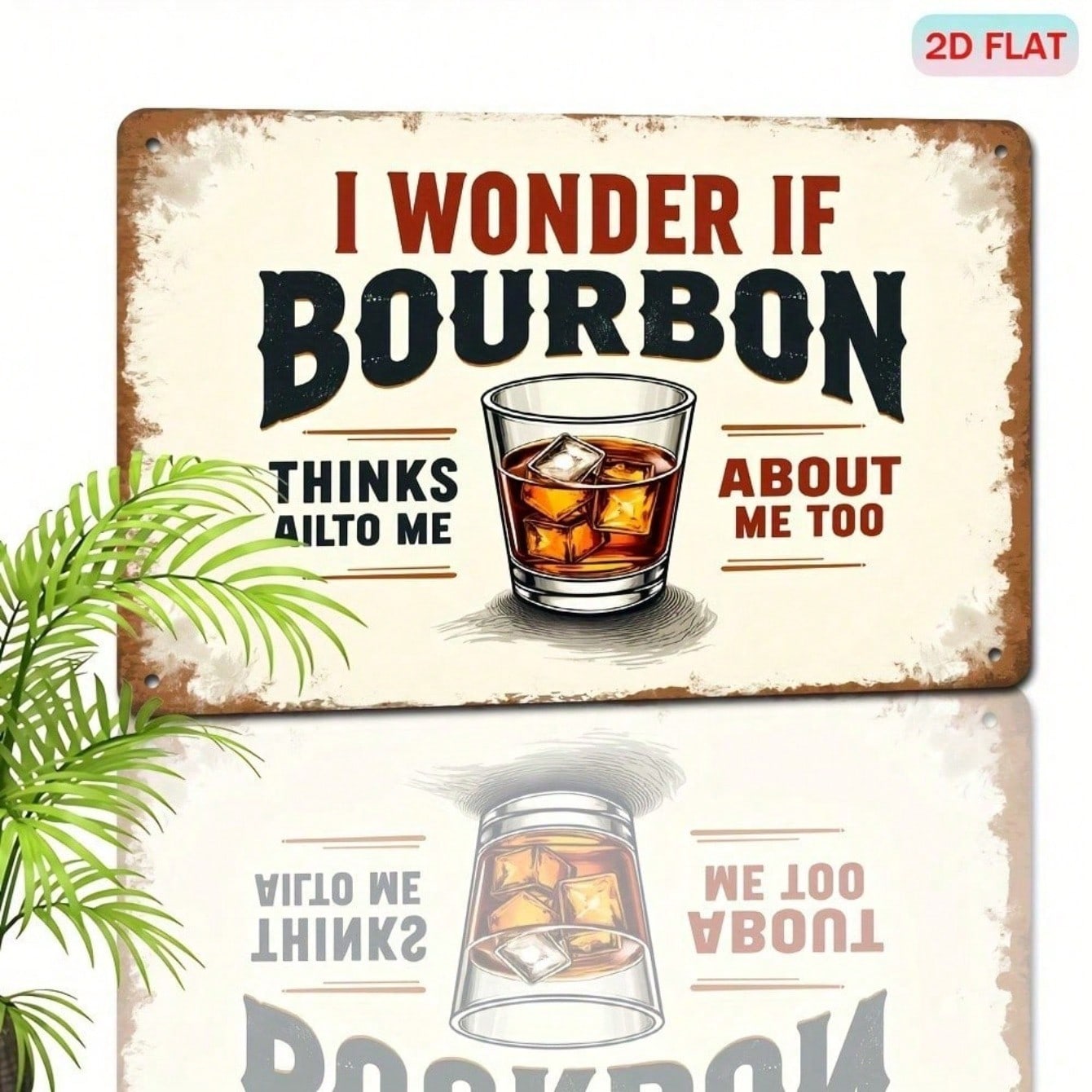 Vintage Bourbon Whiskey Metal Tin Sign 8x12 Inch Rustproof Wall Decor Bar Cafe Retro Pub Art (Multicolor,TYA-1031589-20x30cm) разноцветный