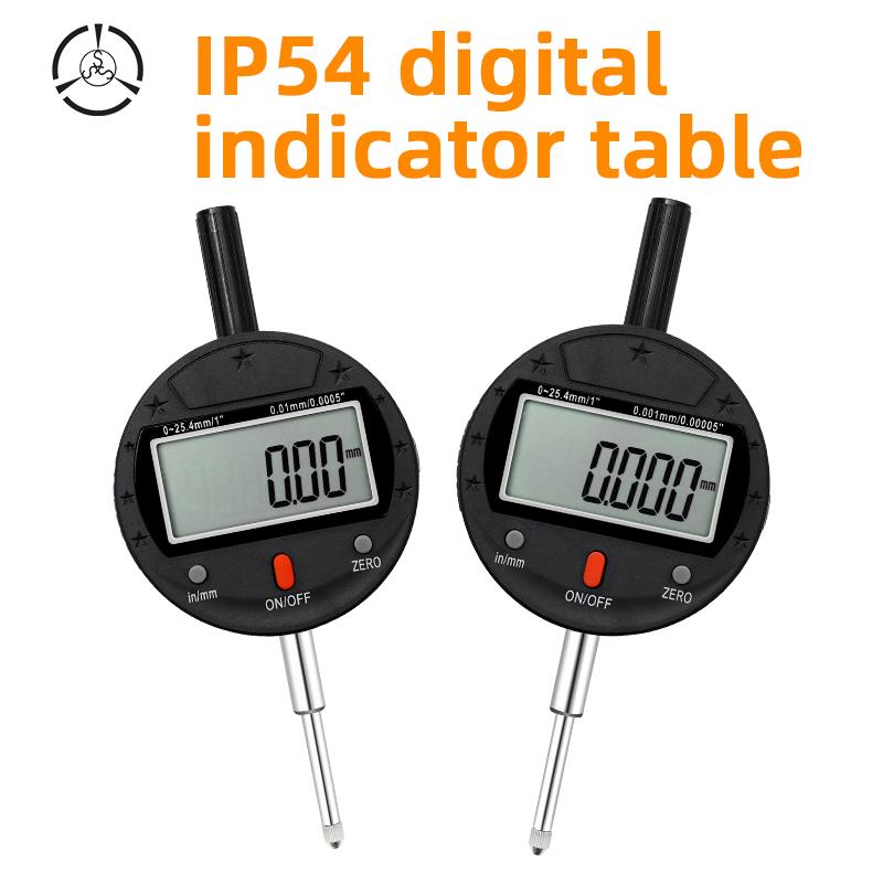 Industrial IP54 Waterproof Digital Indicator 0-12.7mm 0.01mm 0.0005 "Electronic Micrometer Metric Inch Dial Indicator Gauge