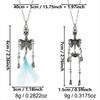 Halloween Vintage Skeleton Skull Dangle Earrings Necklace for Women Men Goth Punk Gothic Asymmetrical Earrings Party Jewelry