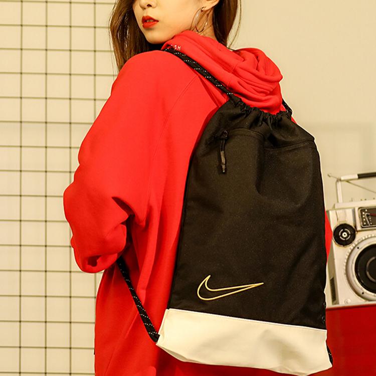 Nike Elite Basketball Fitness Drawstring Closure Polyester Backpack Unisex Backpacks Black BA6162-011