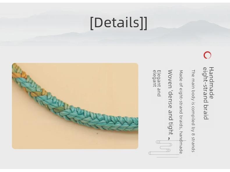 Qianli Jiangshan Handwoven Bracelet: Colorful, National Style, Large-Hole Beads