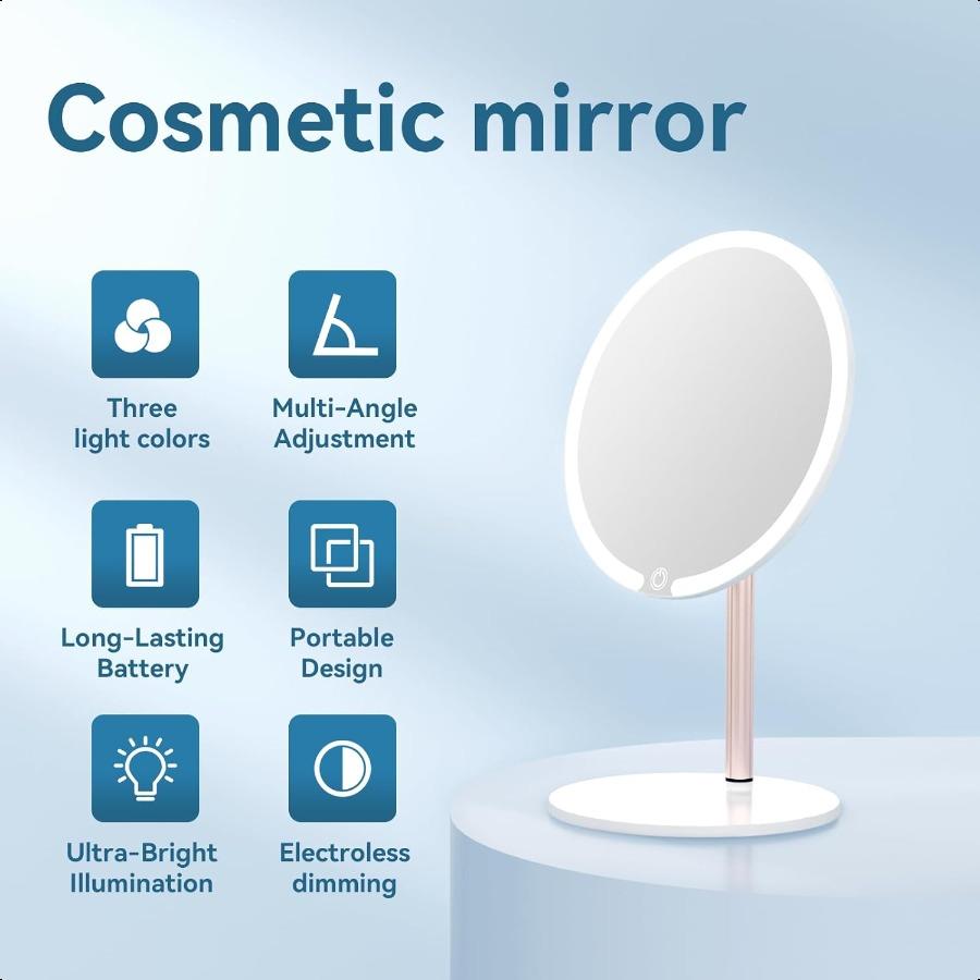 Vanity Mirror with Lights with 4K UltraClear Clarity LongPr Touch Brightn Control 3Speed Brightn and MultiAngle Design Perfect