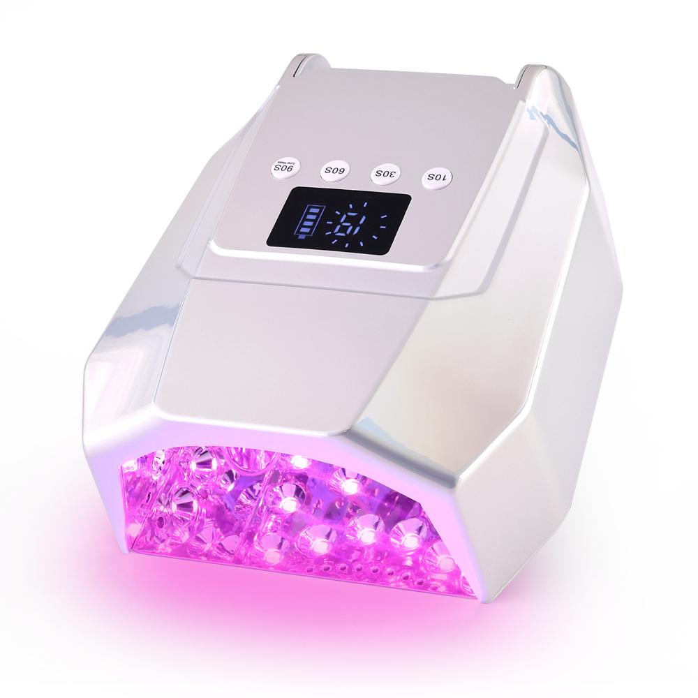 BEPAN 98W Powerful Pink LEDs UV Lamp Rechargeable Battery Manicure Pedicure Curing Polish Cordless Nail Dryer Fast Drying Gel