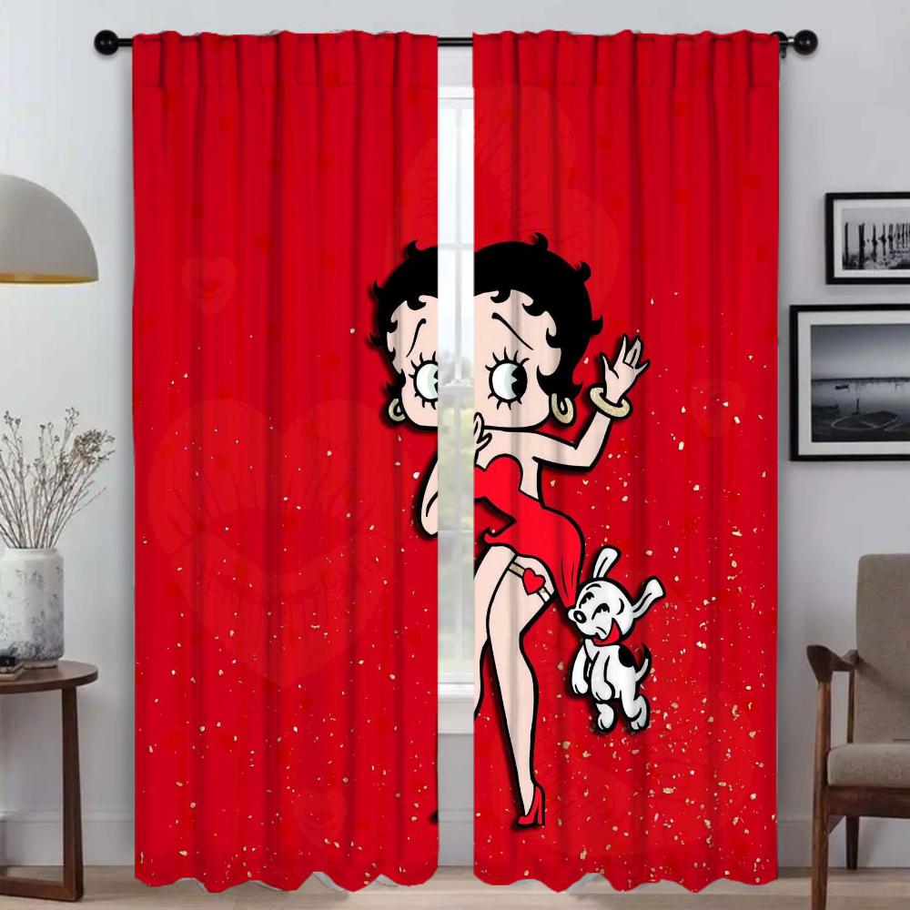 B-bettys BoopS Závěsy do obývacího pokoje Zatemňovací závěsy 2 kusy Stínidla Dělicí tylové závěsy do ložnice Kuchyně Elegantní