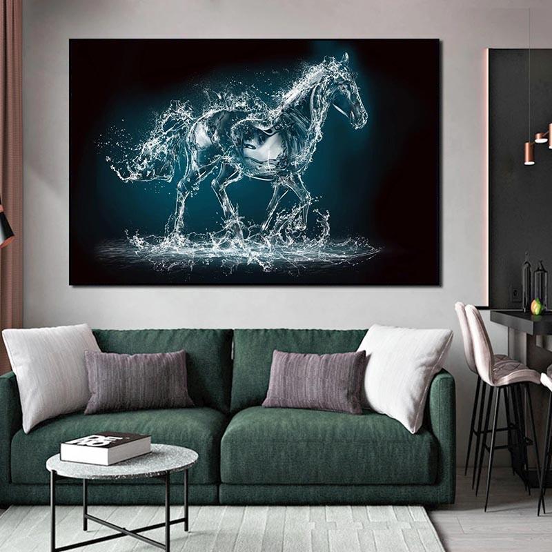Moderne Tier Pferd Kunst Leinwand Malerei Poster und Drucke Abstrakte Wand Kunst Bilder für Wohnzimmer Hause Dekoration Cuadros