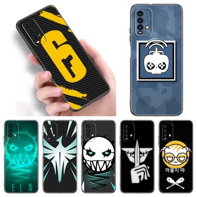 Rainbow Six:Etui na telefon z logo Siege do Xiaomi Redmi Note 11 10 9 8 Pro 11T 5G 10T 10S 9S 9T 9i 9C 9A 8T Miękka obudowa TPU w kolorze czarnym