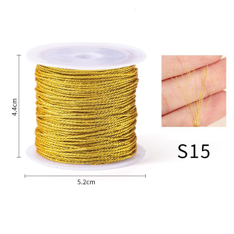 3/6/9/12/15 Strands Gold Silver Macrame Cord Rope String For Sewing DIY Macrame Rope String For Sewing And Crafts Thread Twine