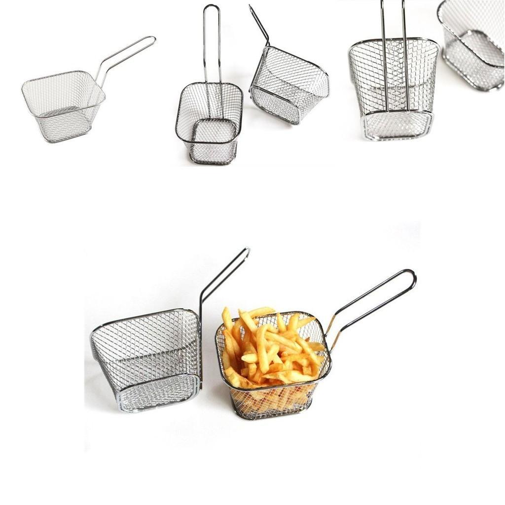 Portable Mini Fryer Mesh Basket For Snacks Deep Fry For Perfectly Crispy Fries Chicken More!