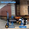 Material Lift Winch Stacker 450Lbs 2 Wheels 360° Swivel Casters Pallet Truck Fork Lift Table Cart Pallet Jack Removable Platform