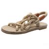 Sandalen für Damen, modische Sommerschuhe aus geflochtenem Seil mit traditionellem, lässigem Stil und schlichter Kreativität, Damenschuhe, Sandalias Mujer
