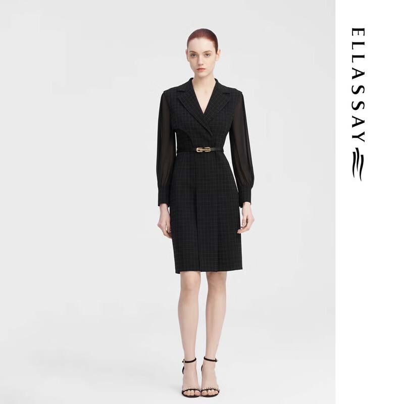 

ELLASSAY Women s Plaid Shirt Dress L