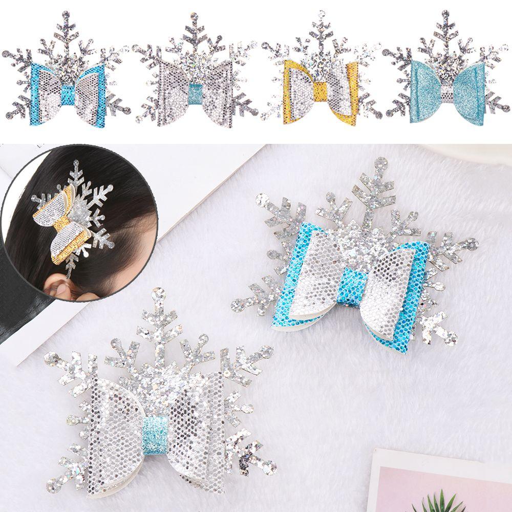 

Аксессуары для волос Двухслойные заколки для волос в виде снежинок для вечеринок Блестящие шпильки для волос Заколка со стразами